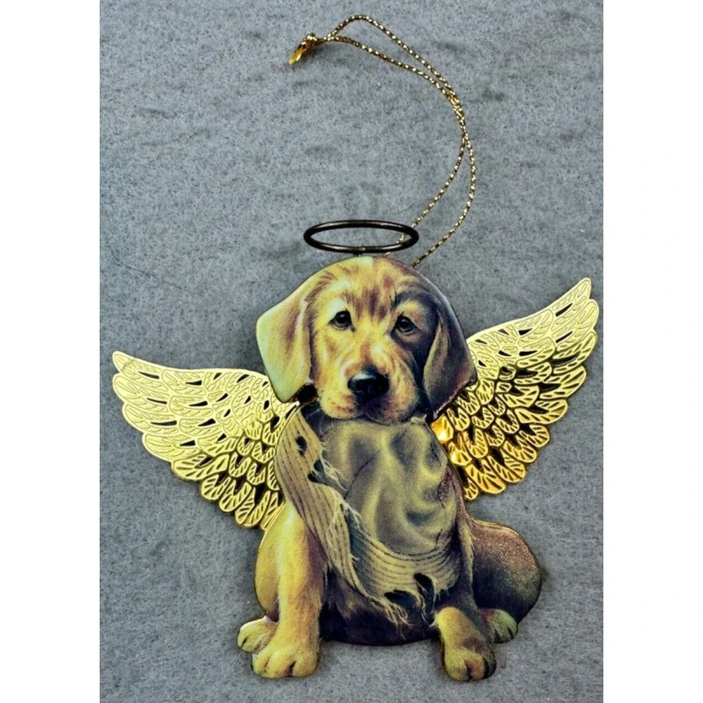 Vtg 2001 Puppy Paradise Ornament from Set 1 Lucky Bradford‎ Editions Lynn Kaatz